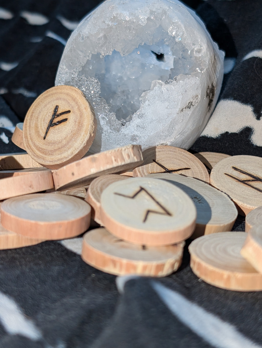 Wooden rune set