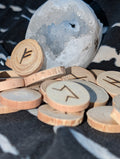 Wooden rune set
