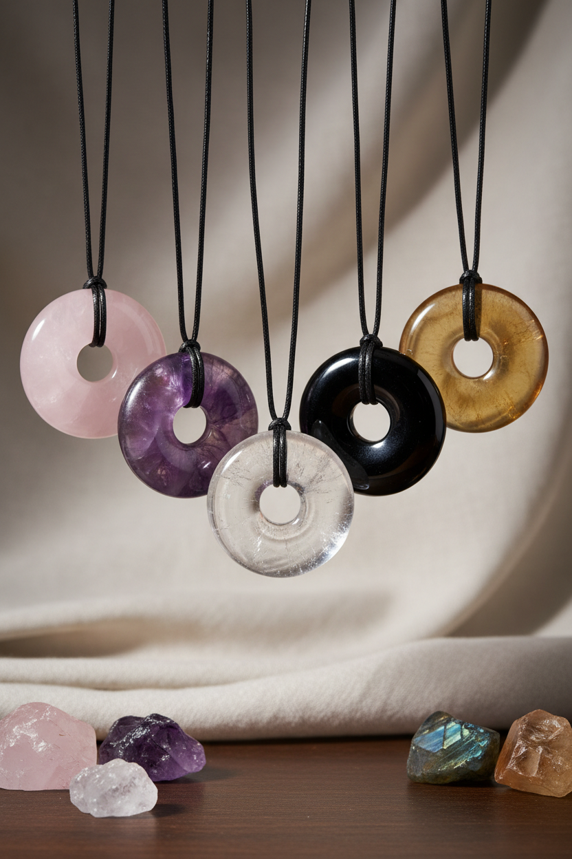 Crystal Donut Necklace